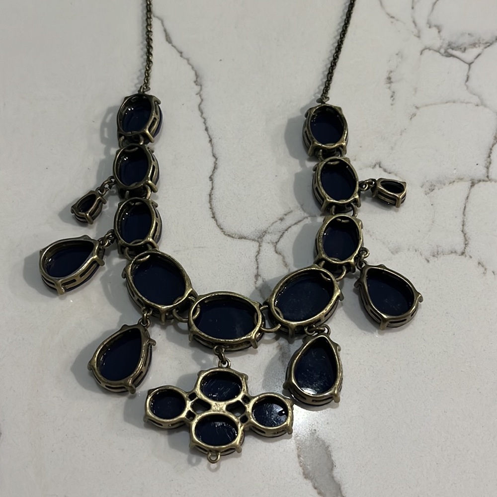 EUC J. Crew navy statement necklace - Picture 6 of 7